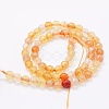 Faceted Natural Agate Beads Strands G-F561-6mm-D09-2