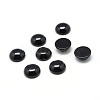 Dyed & Heated Natural Black Agate Gemstone Cabochons G-T020-12mm-11-1