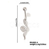 Shiny Brass Crystal Rhinestone Belly Button Rings CZ7821-4-1