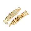 Brass Micro Pave Cubic Zirconia Pendants X1-KK-A269-19G-2