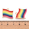 Rainbow Color Pride Flag Alloy Enamel Pendants X-ENAM-K067-10-3
