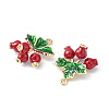 Brass Enamel Pendants KK-G462-22LG-2