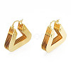 Brass Multi-Layer Triangle Hoop Earrings for Women EJEW-N011-90-1