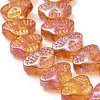 Transparent Electroplate Glass Beads Strands EGLA-F158-HR01-A-3
