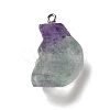 Raw Rough Natural Colorful Fluorite Pendants G-A028-01A-3