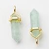 Natural Green Fluorite Pointed Pendants G-G902-A01-1