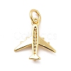 Rack Plating Brass Micro Pave Cubic Zirconia Charms KK-K270-39G-2