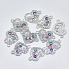 Silver Color Plated Alloy Links ENAM-S117-17-1