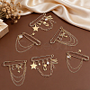 6Pcs 3 Stylesc Alloy Safety Pins JEWB-HY0001-66A-4