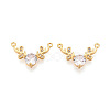 Brass Micro Pave Cubic Zirconia Pendants KK-N263-01G-1