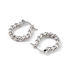 Brass Twist Hoop Earrings for Women EJEW-L234-088P-2