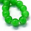 Baking Paint Imitation Jade Glass Round Bead Strands DGLA-Q021-6mm-10-2