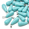 Dyed Synthetic Turquoise Pendants X-G-T081-17-1