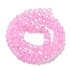 Baking Electroplate Glass Beads Strands DGLA-A039-J8mm-B18-2