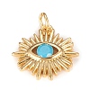 Brass Micro Pave Cubic Zirconia Pendants KK-O126-11G-1
