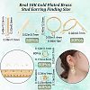 60Pcs 2 Styles Ring & Rectangle Shape Brass Stud Earring Findings DIY-CN0002-59-2