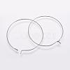 316 Surgical Stainless Steel Hoop Earrings Findings STAS-K146-039-40mm-1
