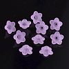 Chunky Violet Transparent Frosted Flower Acrylic Beads X-PL560-4-2