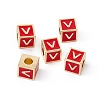 Rack Plating Brass Enamel Beads KK-B060-04G-03V-3
