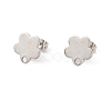 Non-Tarnish 201 Stainless Steel Stud Earring Findings with Hole EJEW-A071-10B-P-1