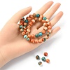 Synthetic Ocean White Jade Round Beads Strands G-YW0001-42C-3