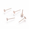 304 Stainless Steel Stud Earring Findings STAS-H436-24RG-4mm-1