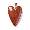 Natural Red Jasper Pendants G-E570-01G-02-2