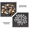 40Pcs 2 Color Ion Plating(IP) 304 Stainless Steel Stud Earring Settings STAS-GA0001-25-5