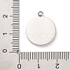 304 Stainless Steel Pendants STAS-R005-07P-03-3