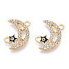 Moon Alloy Enamel Connector Charms ENAM-T013-13KC-05-2