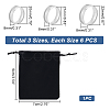 18Pcs 3 Size 201 Stainless Steel Grooved Finger Ring Settings STAS-UN0042-68-3