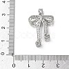 Brass Micro Pave Clear Cubic Zirconia Pendants KK-A299-12P-3