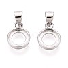 925 Sterling Silver Pendant Cabochon Settings STER-N016-87A-P-1