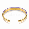 Brass Micro Pave Clear Cubic Zirconia Cuff Bangles BJEW-N302-004C-NF-2