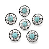 Zinc Metal Alloy & Natural Turquoise Buttons BUTT-WH0057-001C-AS-1
