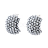 Gainsboro Plastic Pearl Beaded Stud Earrings EJEW-L270-012A-P-1-1