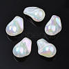 Rainbow Iridescent Plating Acrylic Beads PACR-S221-007-1