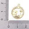 Brass Micro Pave Clear Cubic Zirconia Pendants FIND-B077-02G-12-3