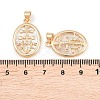 Brass Micro Pave Clear Cubic Zirconia Pendants KK-C170-06G-3