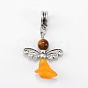 Lovely Wedding Dress Angel Alloy European Dangle Large Hole Pendants PALLOY-JF00002-2