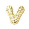 Rack Plating Brass Micro Pave Clear Cubic Zirconia Perdants KK-C067-11G-V-1