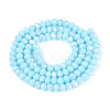 AB Color Plated Opaque Glass Rondelle Beads Strands EGLA-T029-4mm-09I-2