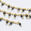 Natural Dyed & Heated Black Agate Handmade Beaded Chains CHC-P003-11F-2