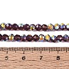 AB Color Plated Transparent Glass Rondelle Beads Strands EGLA-T029-4mm-10K-4