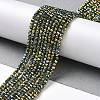 Electroplate Glass Beads Strands GLAA-H021-01A-FP05-3