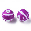 Opaque Striped Acrylic Beads MACR-S373-27C-02-1