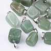 Natural Green Aventurine Pendants G-Q996-30-1