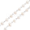 Handmade Natural Freshwater Pearl Beaded Chains AJEW-JB01088-02-1