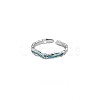 Textured Alloy & Enamel Cuff Rings FS-WG16B81-04-1
