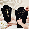 Bust Velvet Cover with Cardboard Paper Necklace Display Stands NDIS-WH0010-15-3